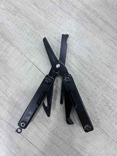 BIBURY Multitools, Keychain EDC Mini Pocket Tool, Foldable Scissors with Window Breaker, Multi Tool for Emergency and Daily Use, EDC Gadgets Stocking Fillers Birthday Gifts for Men Dad Women -Black
