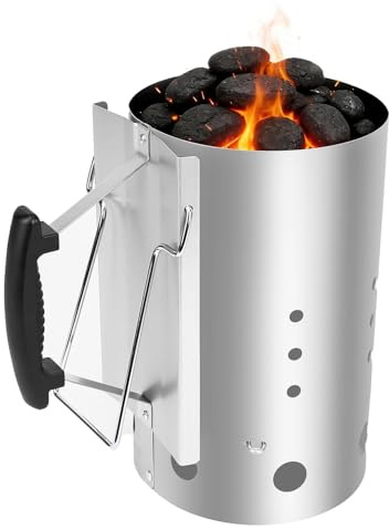 QuliMetal Camino di accensione a carbone XL per Weber 7416, accenditore con doppia maniglia, accessori per barbecue a carbonella