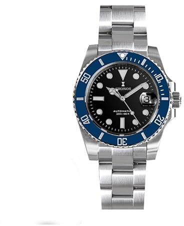 FTEOXLC 40 mm klassiska dykare män klockor lyx 9015 automatisk mekanisk safir vattentät dykarklockor