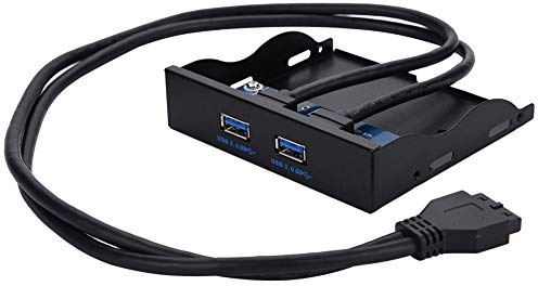 USB 3.0 Frontpanel 2-Port 19-Pin Adapter für 8,9 cm Floppy Bay, High-Speed-Upgrade-Kit mit universeller Kompatibilität