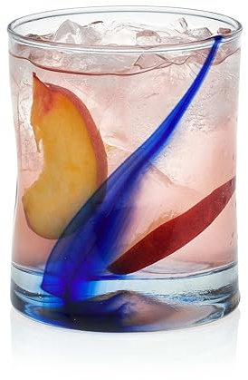 Libbey Blue Ribbon Rock Glasses Set, Artisan-Inspired Four-Dimple Shaped Glass Cups, Dishwasher Safe Whiskey Glasses Set of 8 for Dinners, Parties