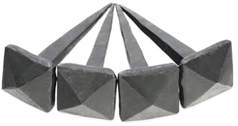 Chiodi in ferro battuto forgiato a mano tradizionale antico antico rustico quadrato vintage vittoriano testa in ferro battuto nero chiodo artigianato legno porte mobili decorativi chiodi chiodi (25