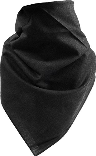 Harrys-Collection extra großes Bandana 100% Baumwolle! 70x70 cm, Größen:Einheitsgröße, Farben:uni schwarz