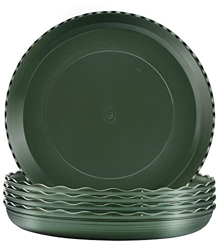 TStarJungle 5 Pack Plant Saucers, Flower Pot Drip Trays for Indoor/Outdoor Plants Garden Saucers Plant Pot Saucer Trays, Surface Protection for Household Plants - 15cm
