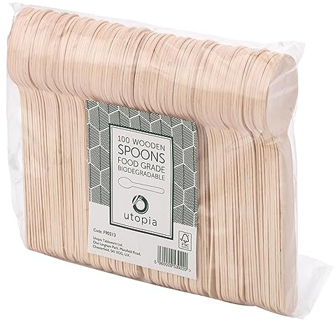 Utopia Birch Wood Spoon 6.25inch / 16cm, F90213-000000-B01010, Pack of 1000