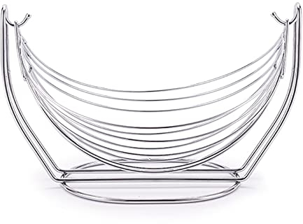 OQHAIR Bol à Fruits Balançoire en métal Panier de Fruits Bol de Rangement Assiette de légumes présentoir Support de Cuisine décoration Plat de Fruits (Couleur : S)