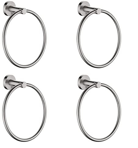 Modernes Handtuchhalter-Set aus Edelstahl mit Wandhalterungsringen, 4-teiliges Heizkörperzubehör im Lieferumfang enthalten