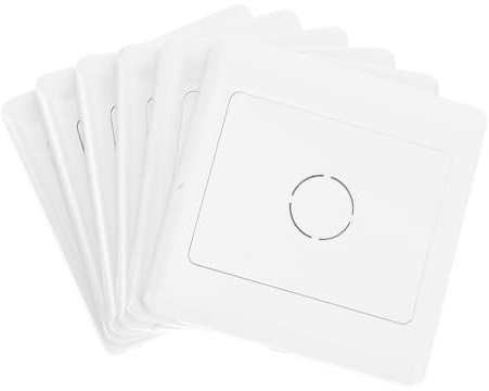 Angoily 6 Pezzi Placche Copri Prese Elettriche Bianche Tipo Coperture Decorative Impermeabili per Interruttori e Scatole Giunzione Resistente Usura per e Scuola