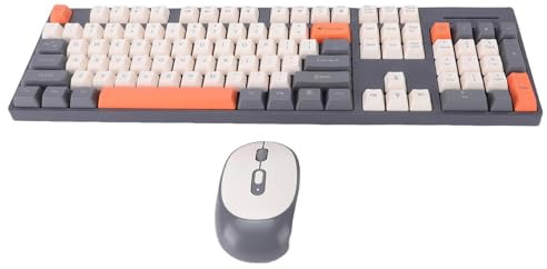 Goshyda Ensemble Clavier et Souris sans Fil, Ensemble Clavier et Souris Ergonomiques sans Fil 2.4G, pour Ordinateur Portable (Tapez 2)