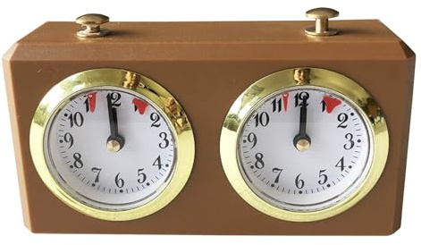 Grtheenumb Temporizador de Reloj de ajedrez | Reloj de ajedrez, Temporizador mecánico Profesional con botón de Inicio de sincronización, portátil analógico 6x4x2 para Tablero Internacional