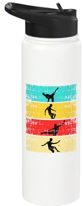 Footbag Retro Graphic Footbagger Footbag Player Freestyle Stainless Steel Insulated Water Bottle