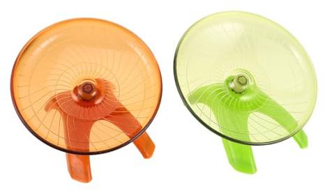 ANDRESLAD Rueda de Ejercicio para Hámster y Jerbo Silenciosa Diseño de Platillo Volador, Diámetro Amplio, Rueda Giratoria para Mascotas Pequeñas como Erizos y Ardillas, Accesorios