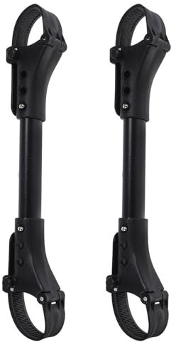 GRADENEVE 2 Piezas Conector para Carrito Gemelos de Aluminio Negro, Accesorio Resistente Oxidación para Unir Dos Cochecitos Individuales Cochecito Doble Adecuado para Uso Exterior