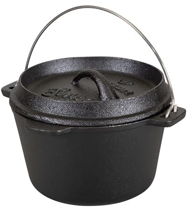 Stansport 1 QT Pre-stagionato ghisa forno olandese fondo piatto (16016)