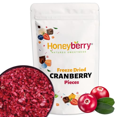 Piezas de arándano liofilizadas (100 g), 100% natural, sin azúcar, sin gluten, sin aditivos, apto para vegetarianos