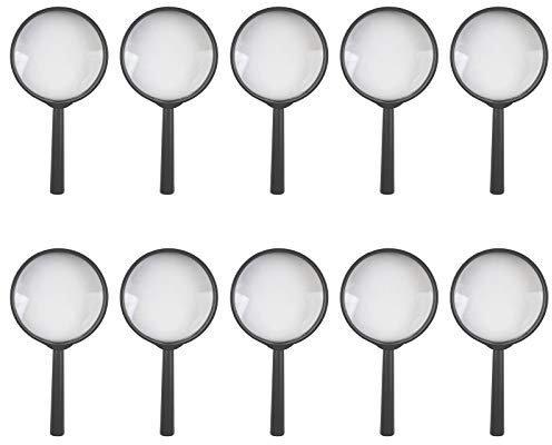 10 Stück Lupen für Kinder, Miniatur Plastik-Handlupe, für Kindergeburtstag Mitgebsel, Detektiv-Themenpartys, Outdoor-Abenteuer