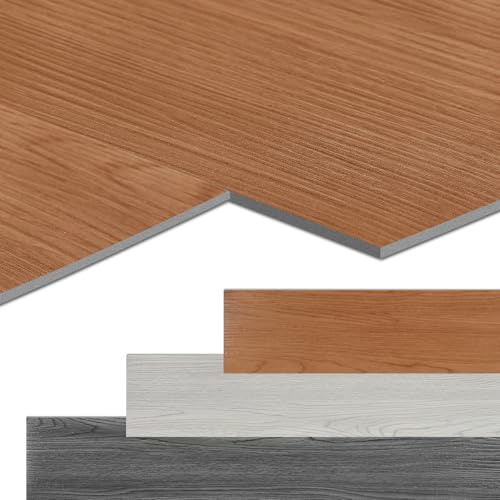 Jopassy PVC-golvbeläggning självhäftande, vinylgolv ca 5 m² 36 plattor, halkfri vattentät, golvplattor 91,5 x 15,2 cm laminatgolvbrädor, vinylplattor för golvvärme, träbrun