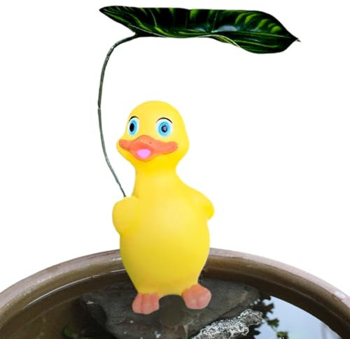 Lnhgh Statue de Canard de Jardin - Figurine Portant Parapluie,Décor Résine Résistant Aux Intempéries pour Balcon Terrasse Allée Bureau Maison