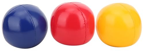 Dioche Pelotas de Malabarismo Juego de Pelotas Voladoras Recreativas de Cuero de PU, Juguete para Lanzar a Mano en Interiores, Adecuado para Juegos Educativos para Niños, Embalaje de Bolsa de Malla