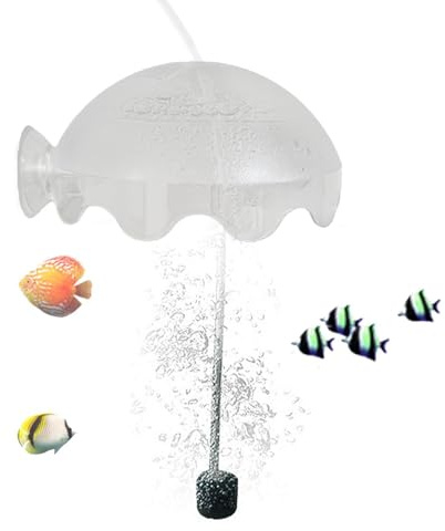 Kit de aireador para pecera - Oxígeno para acuario | Con manguera, cubierta de pulverización acrílica de piedra de aire, escudo impermeable para el cuidado de peceras, oxigenación, uso doméstico