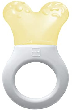 MAM Mini Cooler & Clip Dentaruolo, Massaggia gengive neonati 2+ mesi rinfrescante e lenitivo, Neonato accessori utili facili da afferrare, Con catenella portaciuccio in velcro e clip, Neutro