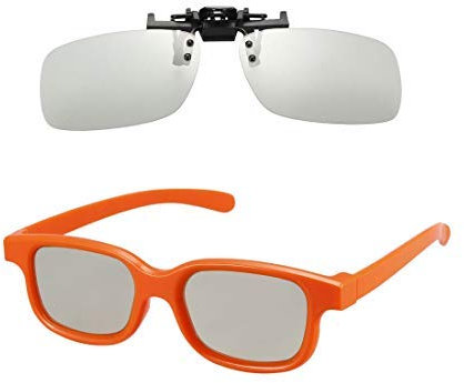 N/A 3D Brille Set kompatibel mit Reald Cinema 1×Kinder und 1×Clips