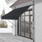 pro.tec Klemmmarkise Stem Markise ohne Bohren 350 x 120 x 220-309 cm Balkonmarkise mit Handkurbel Sonnenschutz Stahlgestell Schwarz