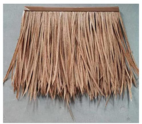 YYXDMFY Plastic Simulation thatch PVC Simulation thatched Straw roof Decoration Artificial Simulation thatch Pavilion Decoration Fake thatch Sturdy Man-Made Thatch (Color : Yellow14, Size : 2pcs)
