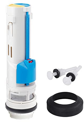 Kit de Repuesto Cisterna, Válvula de Descarga de Inodoro de 2 Pulgadas, Kit de Reparación Universal de Inodoro de Ahorro de Agua con Junta y Pernos para Válvula de Doble Descarga de Dos Piezas