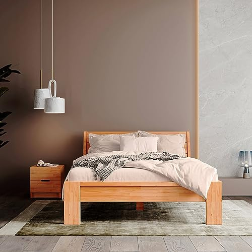 KROKWOOD Alice Solid Wood Bed in Beech (Double) 135 x 190 cm