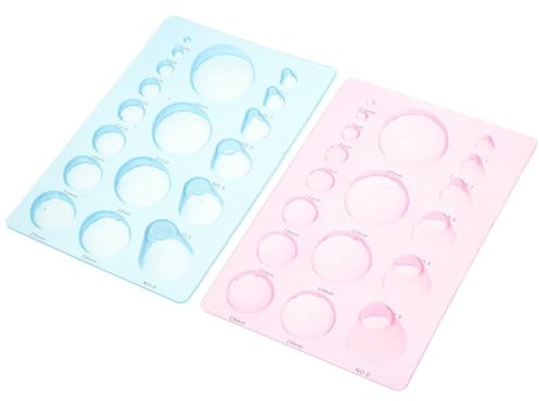 Uniquer 2Pcs 3-Row Paper Quilling Tool,3D Domes Half Ball Mould,Plastic Concave-Convex Spherical Styler for DIY Paper Craft Tool