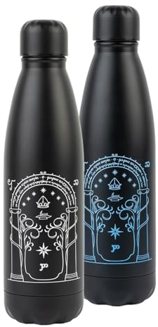 Grupo Erik Der Herr der Ringe Trinkflasche 750 ml aus Edelstahl mit Thermoeffekt - Sportflasche Wasserflasche 750 ml - Flasche für Getränke Nur Kalt - Offizieller Der Herr der Ringe Fanartikel
