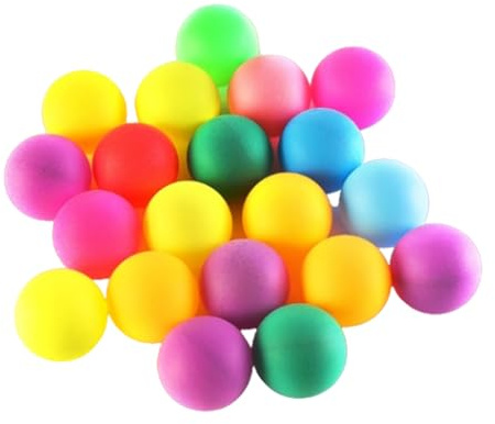 Lot de 50 balles de tennis de table colorées pour divertissement et apprentissage, balles légères de ping-pong
