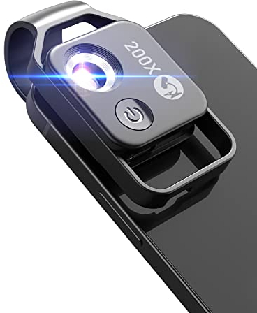 APEXEL 200X Mini-mikroskop für Smartphone,Handy mikroskop für Smartphone,Explore Micworld with Smartphone Microscope，Schwarz