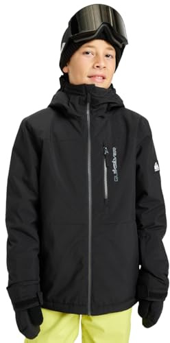 Quiksilver Chaqueta de nieve para niño, color negro, talla 4-5 años