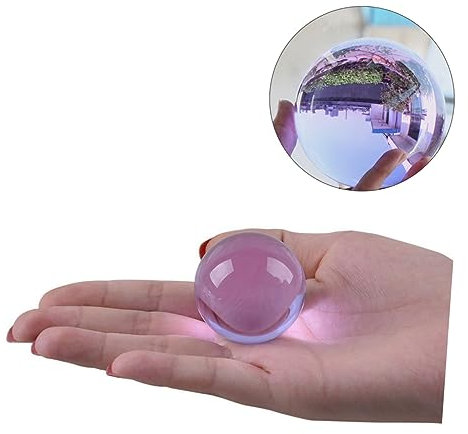 Alipis Nizirioo Kristallkugel 1.57 Zoll Glaskugel Aus KüNstlichem Kristallglas FüR Meditation Feng Shui Und Fotografie Effektvolle Dekoration FüR Zuhause Und BüRo
