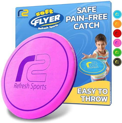Soft Flying Disc for Kids - Best Girl Toys Age 4 & Up - Engaging Toy for 7 Year Old Girl Birthday Gifts - Outdoor Toys for Girls All Ages - Fun Sports Toy & Party Favors & Outdoor Toys Age 6-8