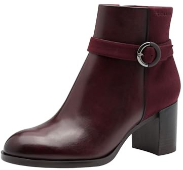Tamaris Botín para mujer con tacón 1-25363-45, Merlot, talla 38 EU, Merlot, 38 EU