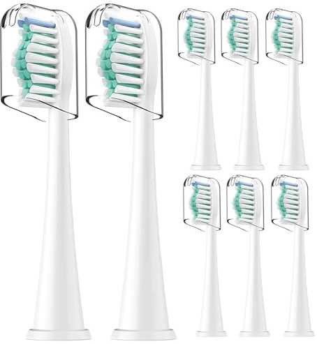 Rebeool 8 Stück Ersatzbürsten Kompatibel mit Philips Sonicare, Zahnbürstenaufsatz für Protective4500, 5100, 3100, 4300, Diamond 9000, 9400 Aufsteckbürste für täglich präzise Zahnreinigung