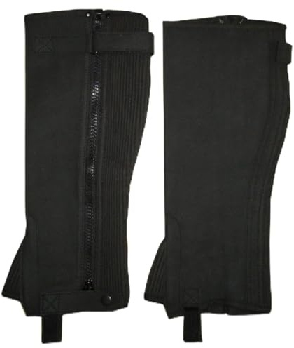 Ryda Ladies Mens WIDE FITTING Horse Riding Chaps Gaiters Black or Brown Amara Leather