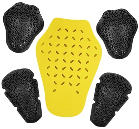 RCGOFOLLOW Motorradprotektoren mit leichtem, abnehmbarem Rückenprotektor für Motorradjacken und Freizeitaktivitäten – Universelles Protektorenset für Motorradjacken