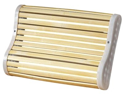 Reposacabezas de madera para sauna Reposacabezas de bambú for sauna, transpirable y relajante, reposacabezas for el cuello, accesorios geniales verano for gimnasio en casa, spa sala(27cmx33cm)