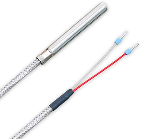 iOVEO 039HG02203 - Rauchgasfühler / Temperaturfühler / Kollektorfühler bis 400°C mit GLS-Anschlussleitung und PT1000 Sensor