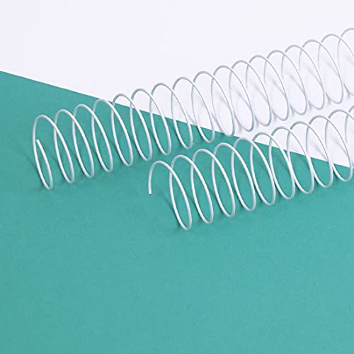 Craftelier - 2-Spiralen-Set zum Binden von Alben, Notizbüchern oder Agenden | Ideal für Scrapbooking und Bastelprojekte | Ø 3,81 cm (1.5) | Länge 30,5 cm (12) - Farbe Weiß