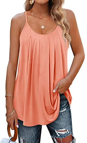 Womens Summer Tops Loose Fit Tank Tops 2026 Trendy Camisole Beach Vacation Outfits Spring Break Fashion Clothes Resort Wear XL