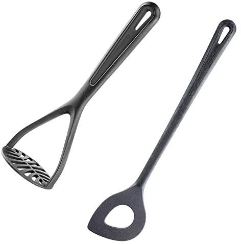 Westmark Pasapurés + Cuchara puntiaguda con orificio, Plástico, Gentle, Negro, 286322E6