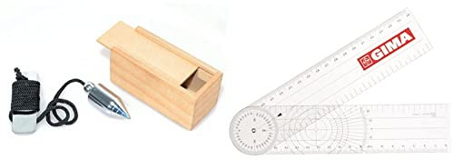 Fil à plomb pour usage médical, avec boîte en bois, longueur 150 cm & orthopédique Goniomètre