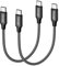 RAVIAD USB C to USB C Cable Short, [2Pack 30CM] 60W 20V/3A PD Fast Charging Data Cable Lead Compatible with iPhone 16 15, Samsung Galaxy S23/S22/S21, Huawei Mate 60 Pro, MacBook Pro/Air, Pixel - Black