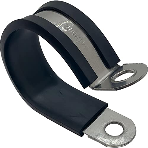 Lumonic Rohrschellen 40mm mit Gummieinlage Edelstahl V2A - Kabelschellen zum Schrauben, Schlauchschelle, Befestigungsschelle