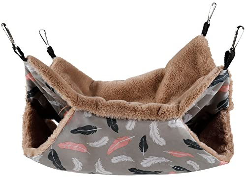 Tedious Hamac pour Petits Animaux - Hamac Hamster 2 Couches enrichissez Vos Animaux de Compagnie,Cage de lit pour Petits Animaux pour Chinchilla Perroquet Sucre Planeur furets Hamster Jouant
